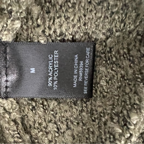 Solutions Long hooded green cardigan sweater medium - Picture 6 of 6